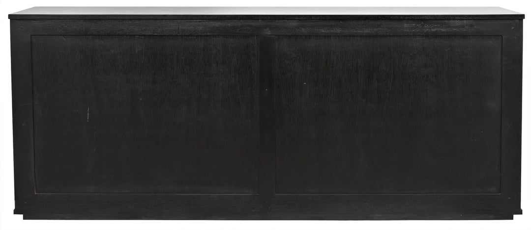 American Home Furniture | Noir - Smith 4 Door Sideboard, Hand Rubbed Black