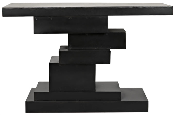 American Home Furniture | Noir - Platoon Console, Black Steel