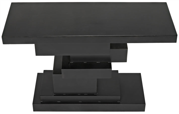 American Home Furniture | Noir - Platoon Console, Black Steel