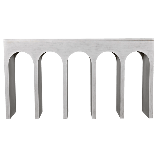Noir Bridge Console, White Wash CONSOLE TABLES