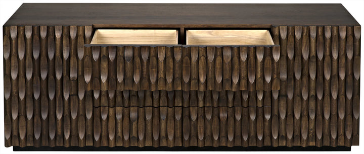 American Home Furniture | Noir - Alameda Sideboard, Large, Dark Walnut