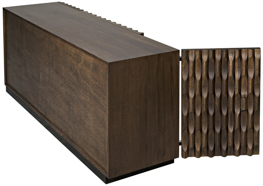 American Home Furniture | Noir - Alameda Sideboard, Large, Dark Walnut