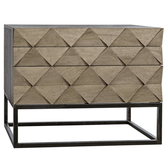 Noir Draco Sideboard with Steel Stand, Washed Walnut CABINETS