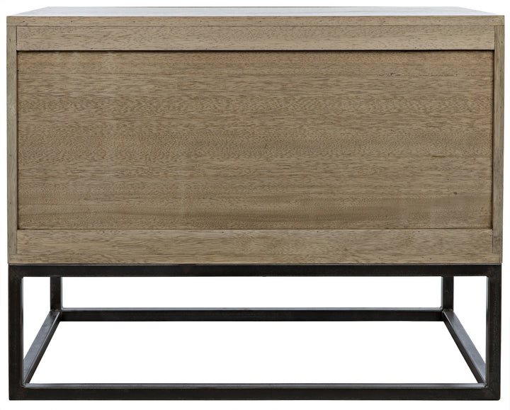 American Home Furniture | Noir - Draco Sideboard with Steel Stand, Washed Walnut