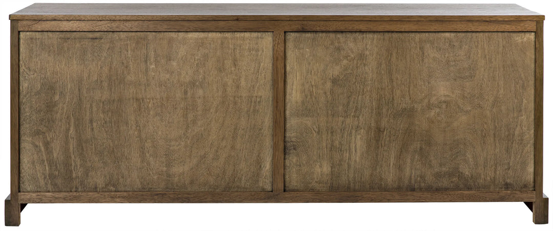 American Home Furniture | Noir - Genti 4 Door Sideboard, Dark Walnut