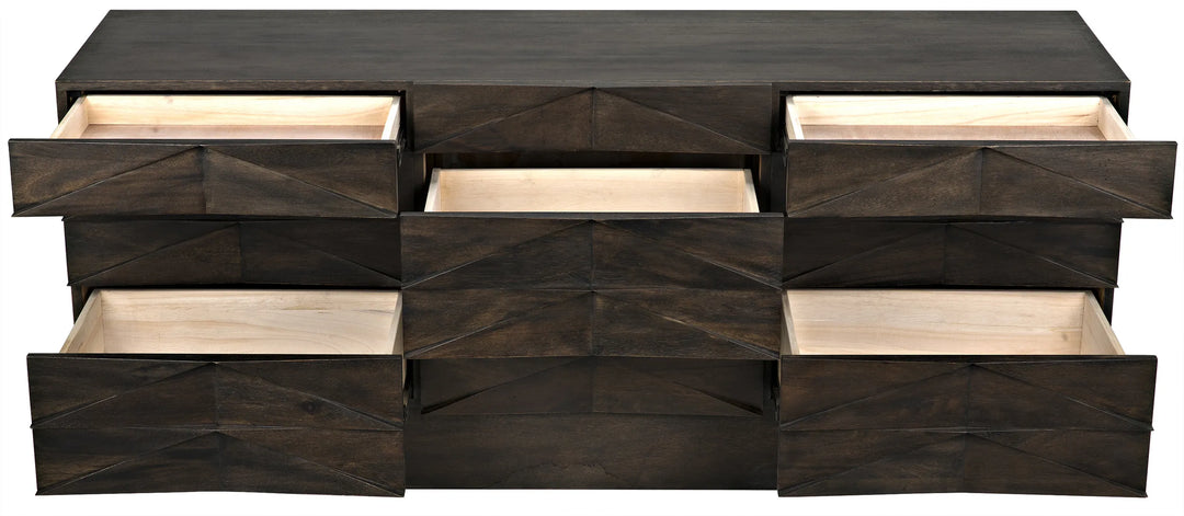 American Home Furniture | Noir - Drake Sideboard, Ebony Walnut