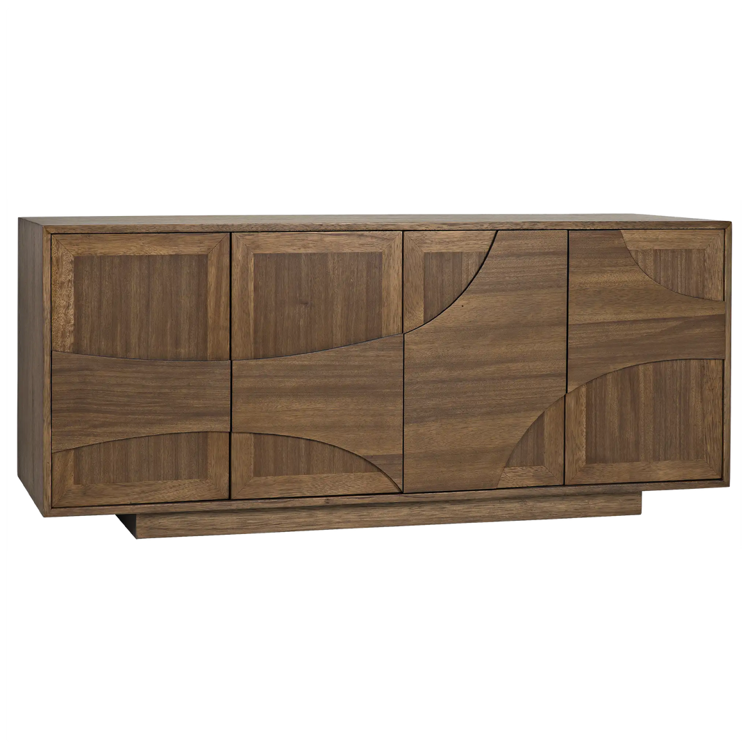 American Home Furniture | Noir - Collage Sideboard, Dark Walnut