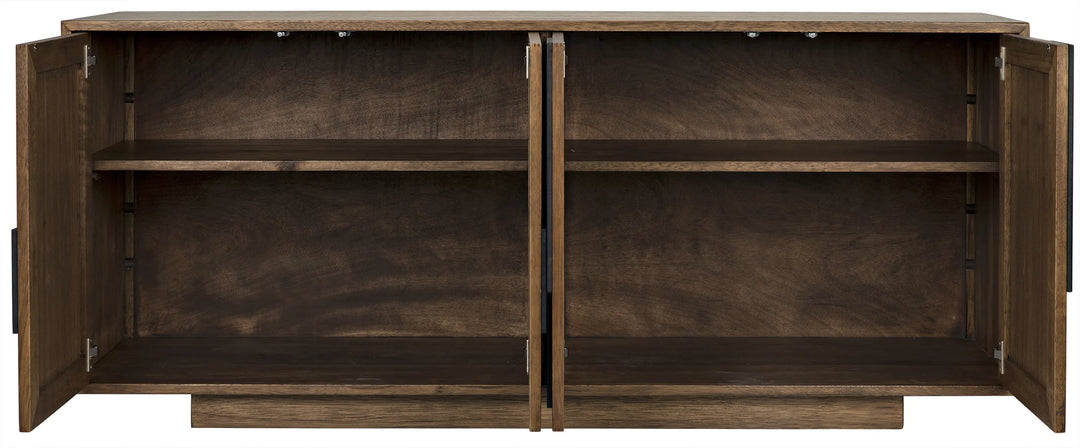 American Home Furniture | Noir - Collage Sideboard, Dark Walnut