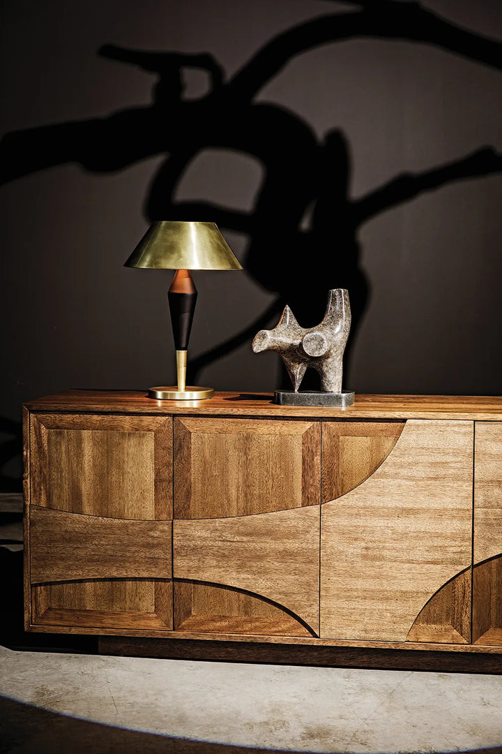 American Home Furniture | Noir - Collage Sideboard, Dark Walnut