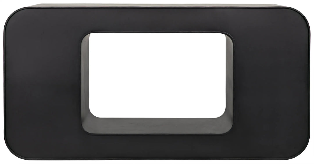 American Home Furniture | Noir - Shylock Console, Black Steel