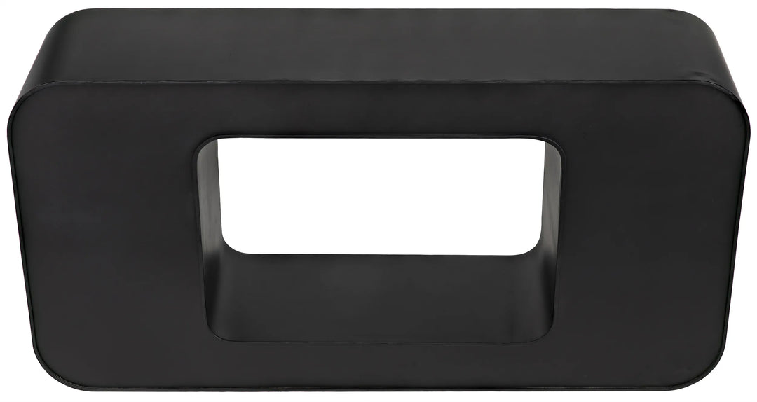 American Home Furniture | Noir - Shylock Console, Black Steel