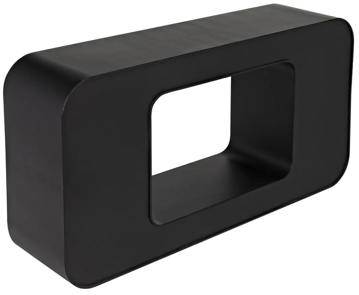 American Home Furniture | Noir - Shylock Console, Black Steel