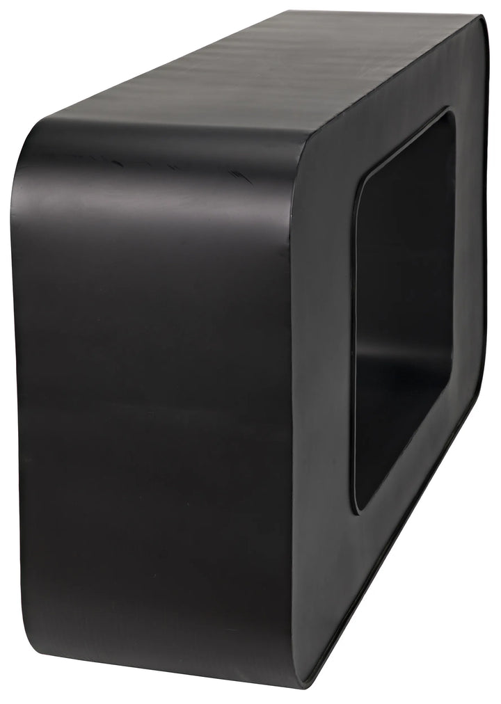 American Home Furniture | Noir - Shylock Console, Black Steel