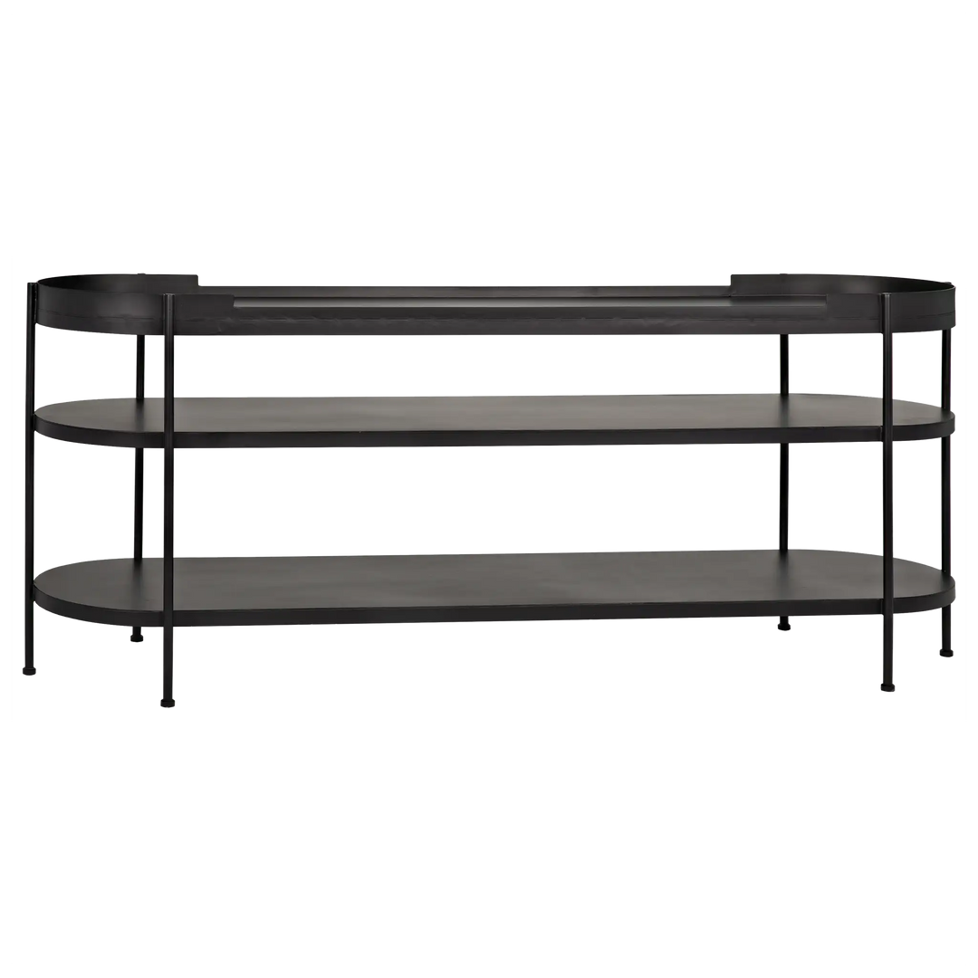 American Home Furniture | Noir - Cassio Console, Black Steel