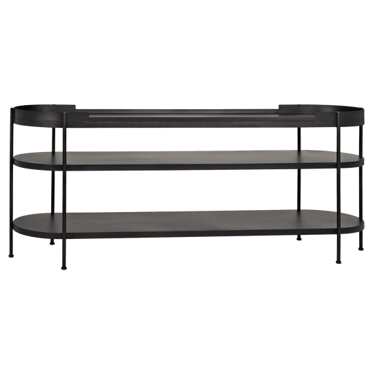 Noir Cassio Console, Black Steel CONSOLE TABLES