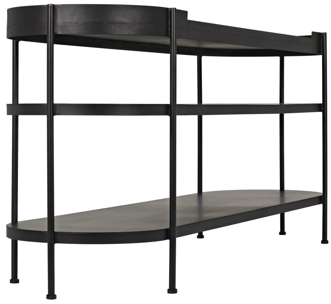 American Home Furniture | Noir - Cassio Console, Black Steel