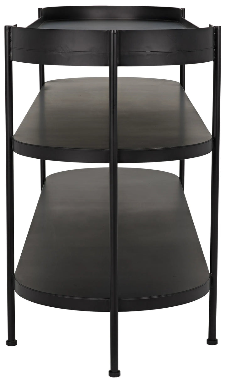 American Home Furniture | Noir - Cassio Console, Black Steel