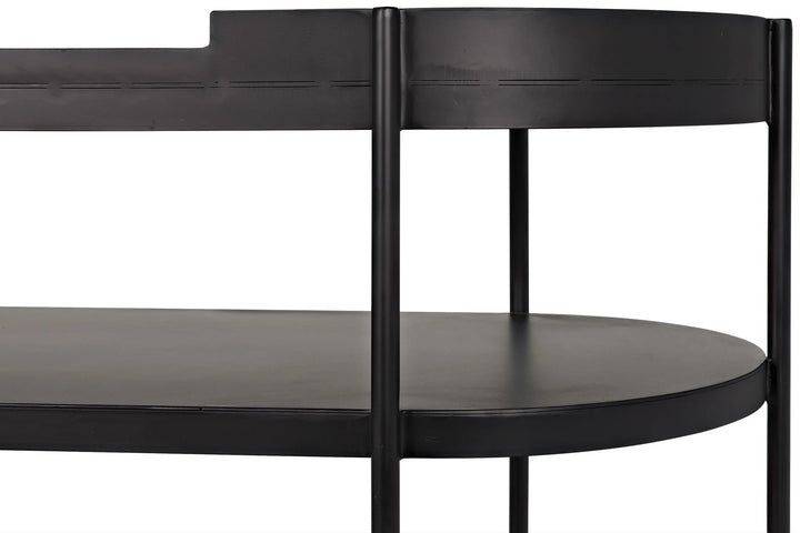 American Home Furniture | Noir - Cassio Console, Black Steel