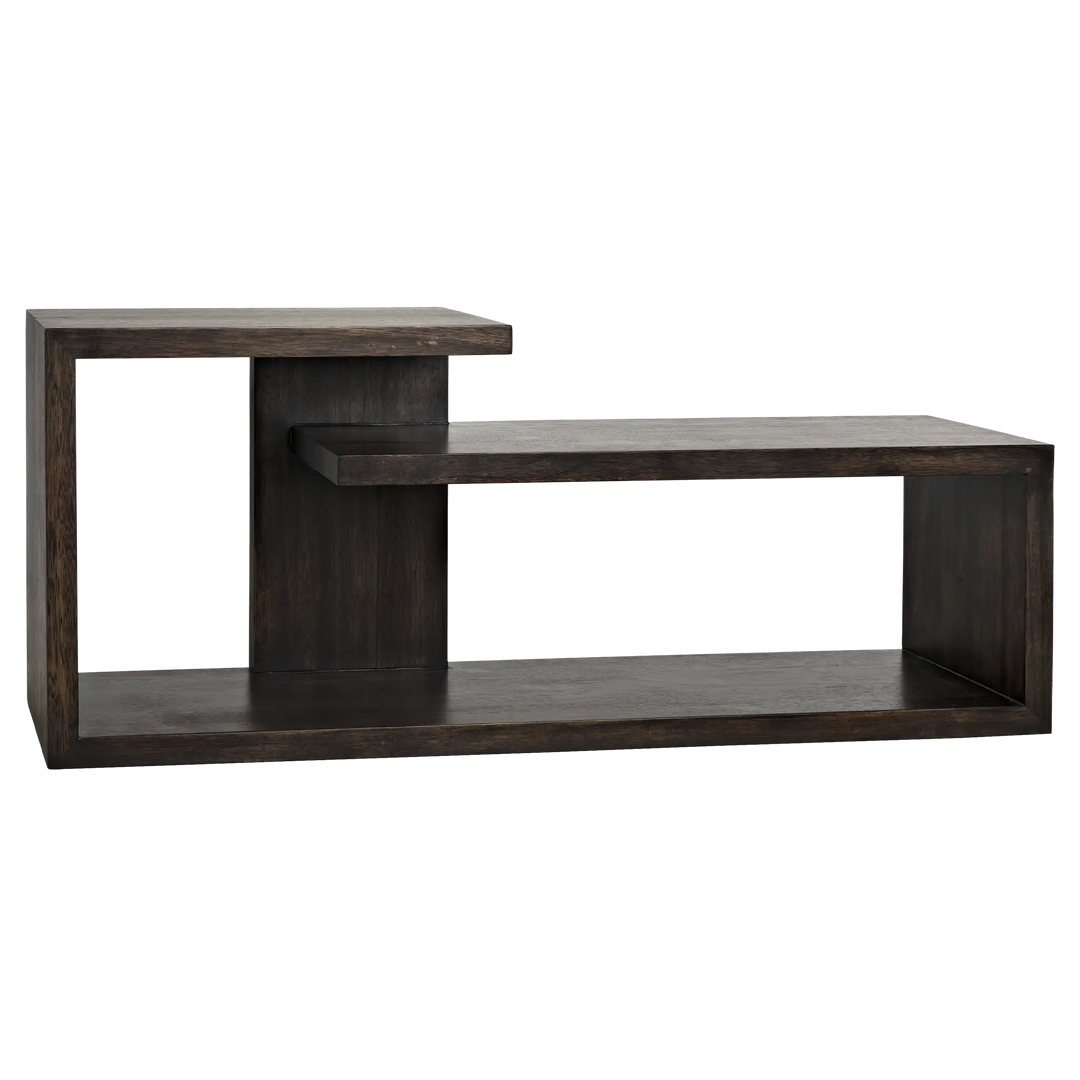 American Home Furniture | Noir - Lou Console, Ebony Walnut