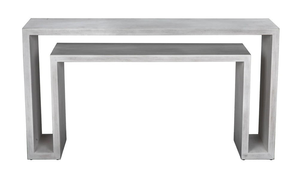 American Home Furniture | Noir - Caine Console, White Wash