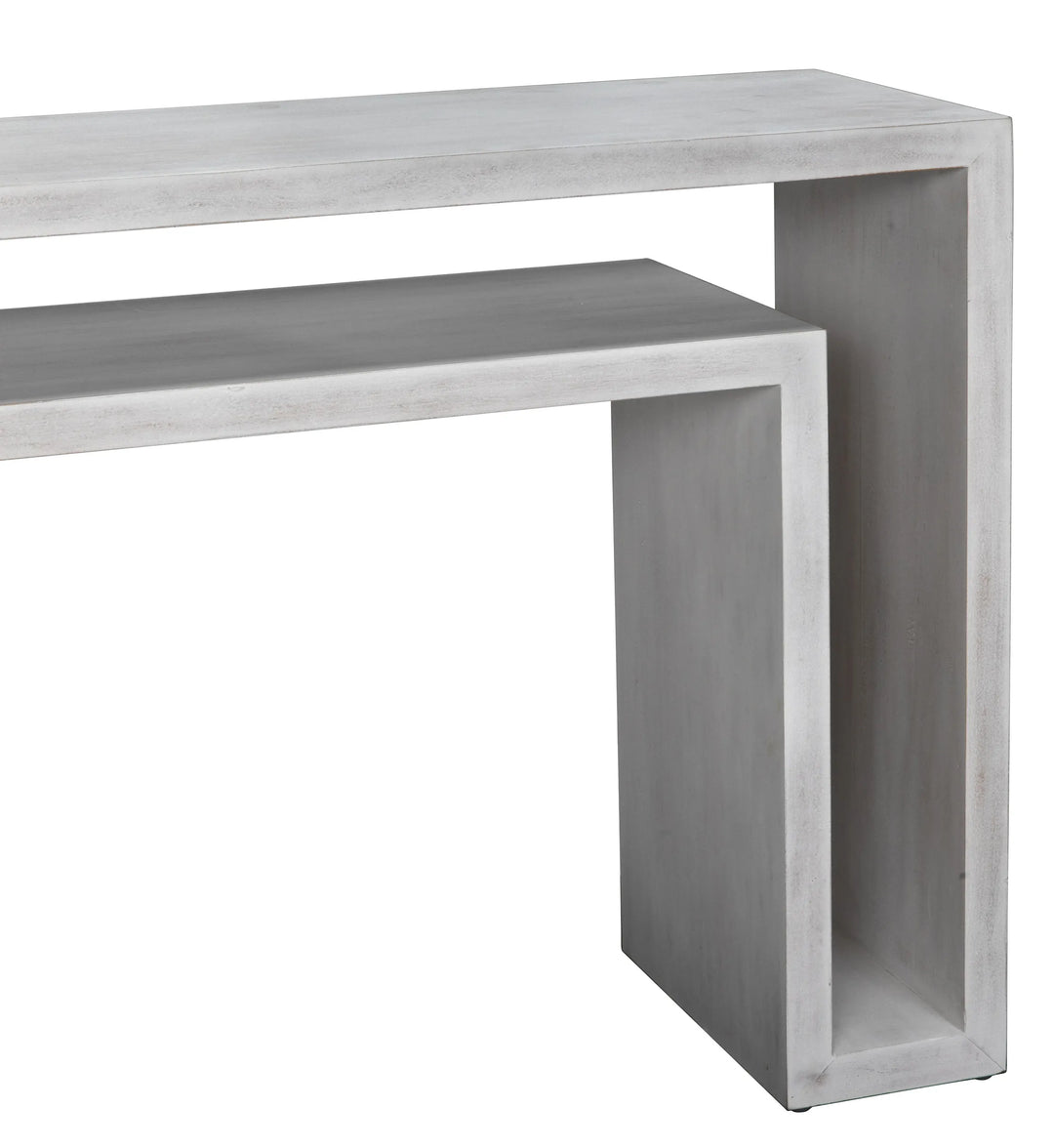 American Home Furniture | Noir - Caine Console, White Wash