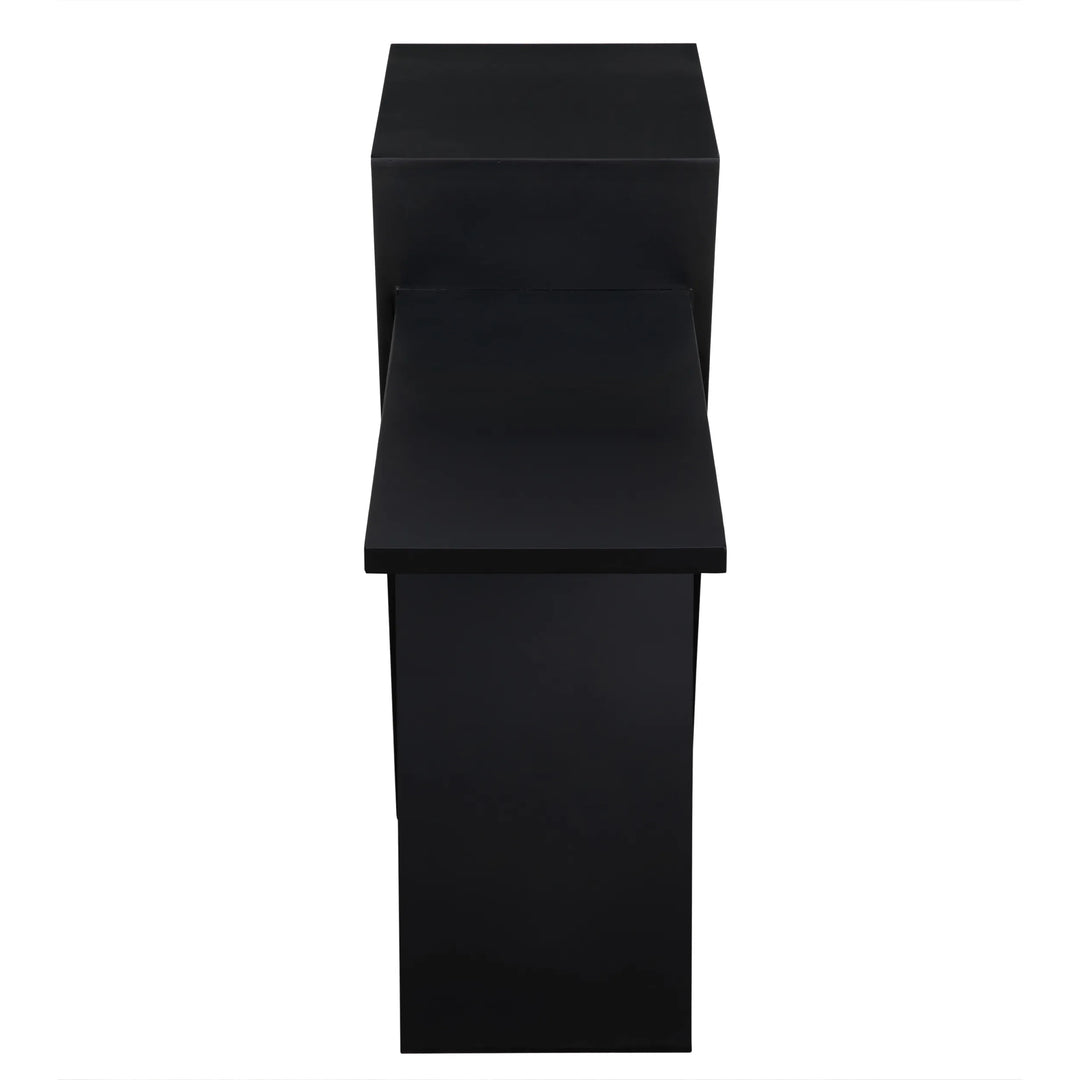 American Home Furniture | Noir - Steam Console, Black Steel