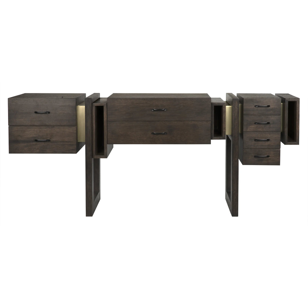 American Home Furniture | Noir - Midlake Sideboard, Ebony Walnut