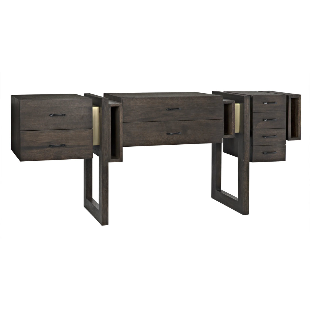 American Home Furniture | Noir - Midlake Sideboard, Ebony Walnut