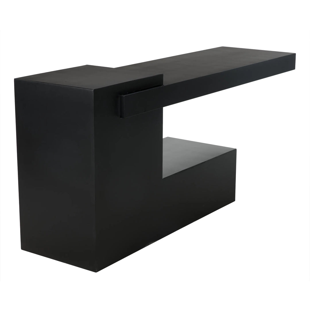 American Home Furniture | Noir - Impendeo Console, Black Steel