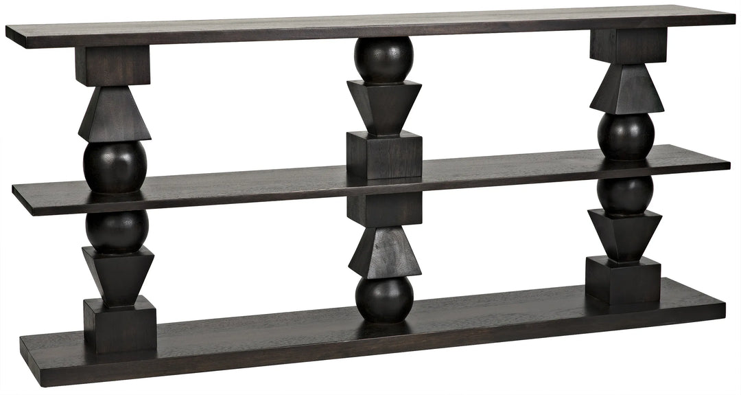 American Home Furniture | Noir - Lyra Console, Ebony Walnut