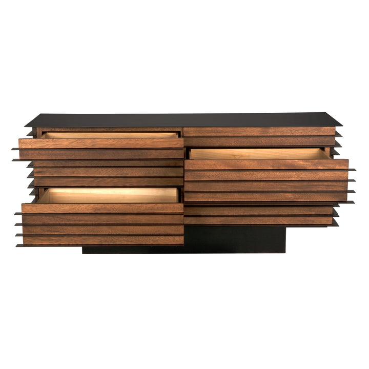 Elevation Sideboard, Dark Walnut and Steel