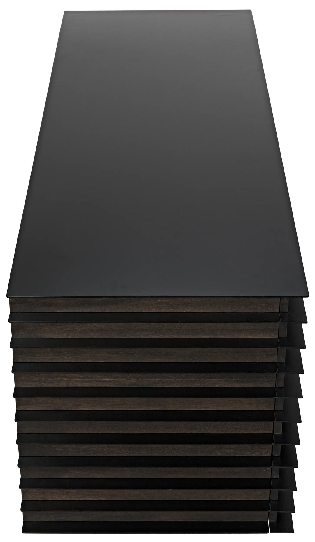 American Home Furniture | Noir - Elevation Sideboard, Ebony Walnut with Steel