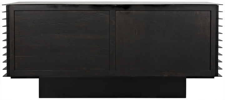 American Home Furniture | Noir - Elevation Sideboard, Ebony Walnut with Steel