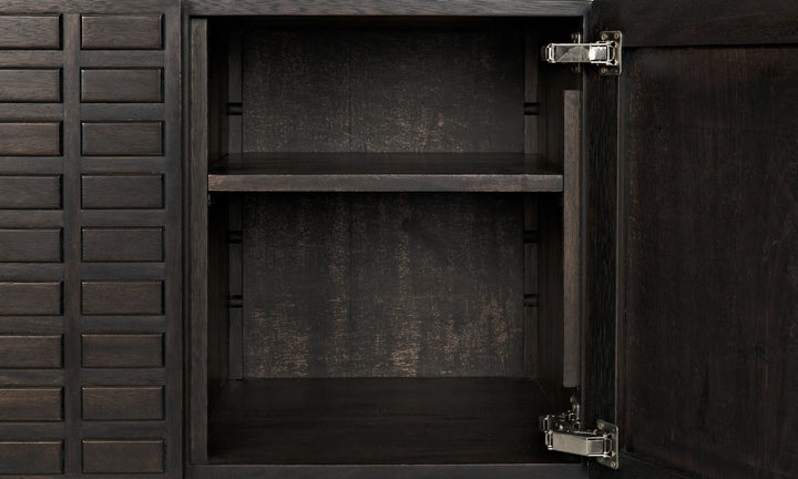 American Home Furniture | Noir - Vega Sideboard, Ebony Walnut