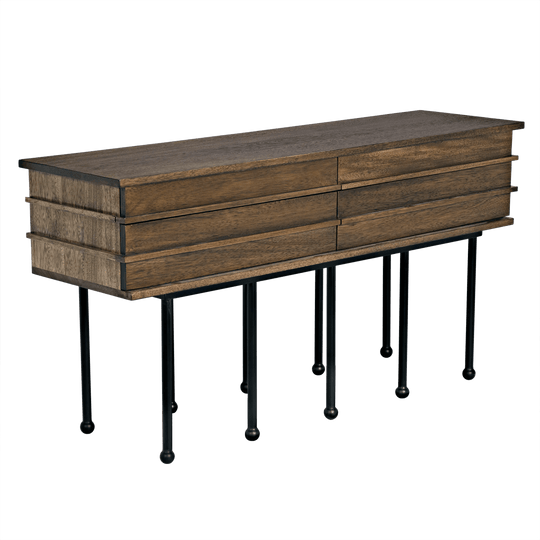 Noir Oliver Console, Dark Walnut CONSOLE TABLES