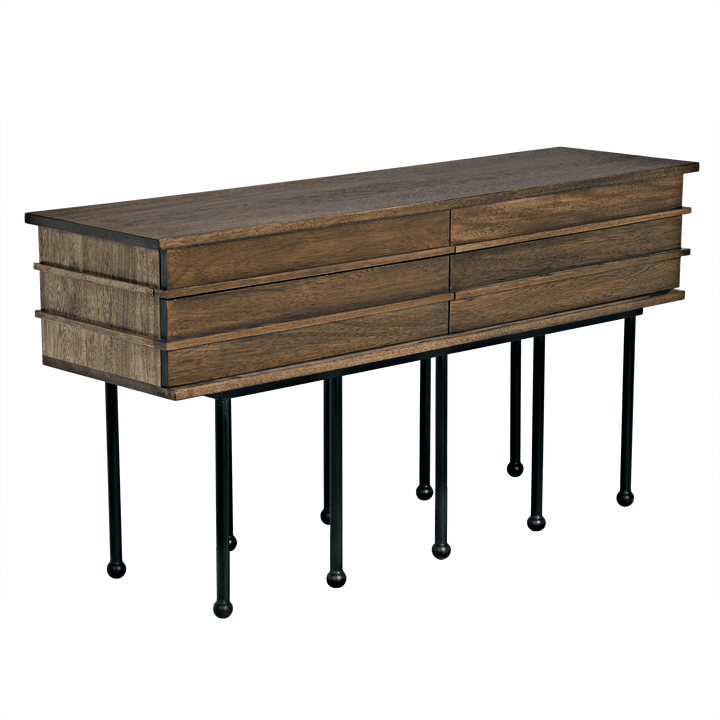 Noir Oliver Console, Dark Walnut CONSOLE TABLES