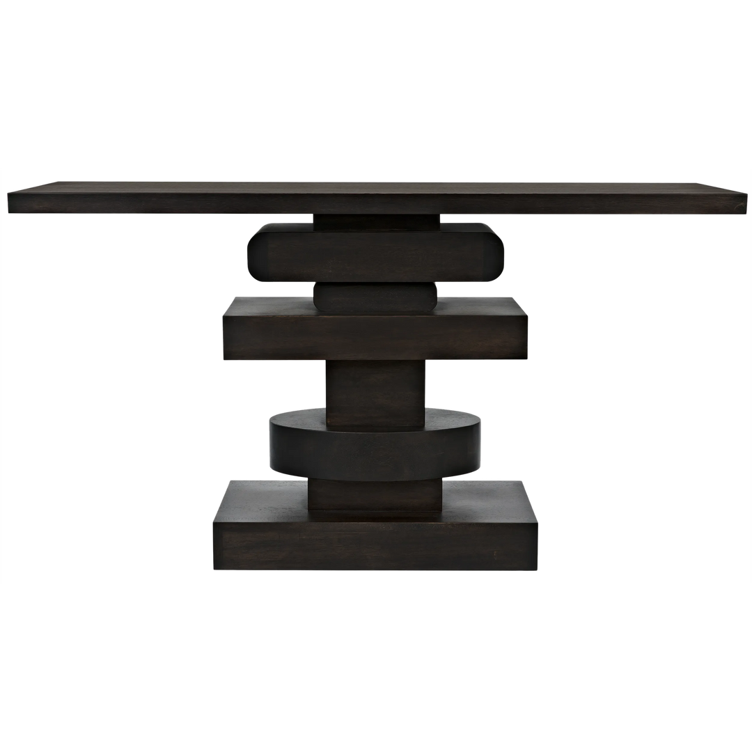 American Home Furniture | Noir - Solange Console, Ebony Walnut