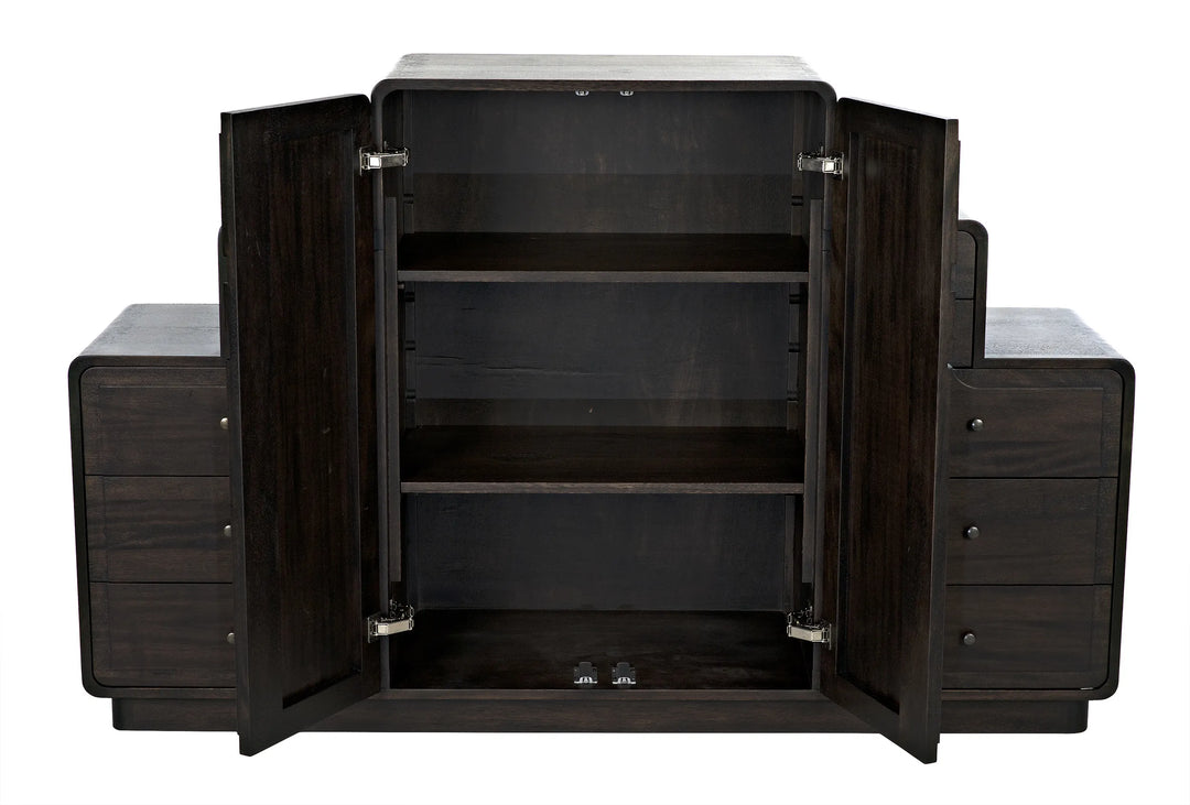 American Home Furniture | Noir - Nova Sideboard, Ebony Walnut