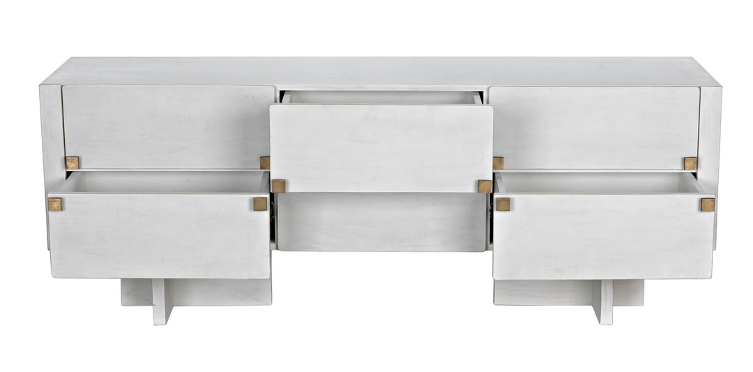 American Home Furniture | Noir - Amidala Sideboard, White Wash