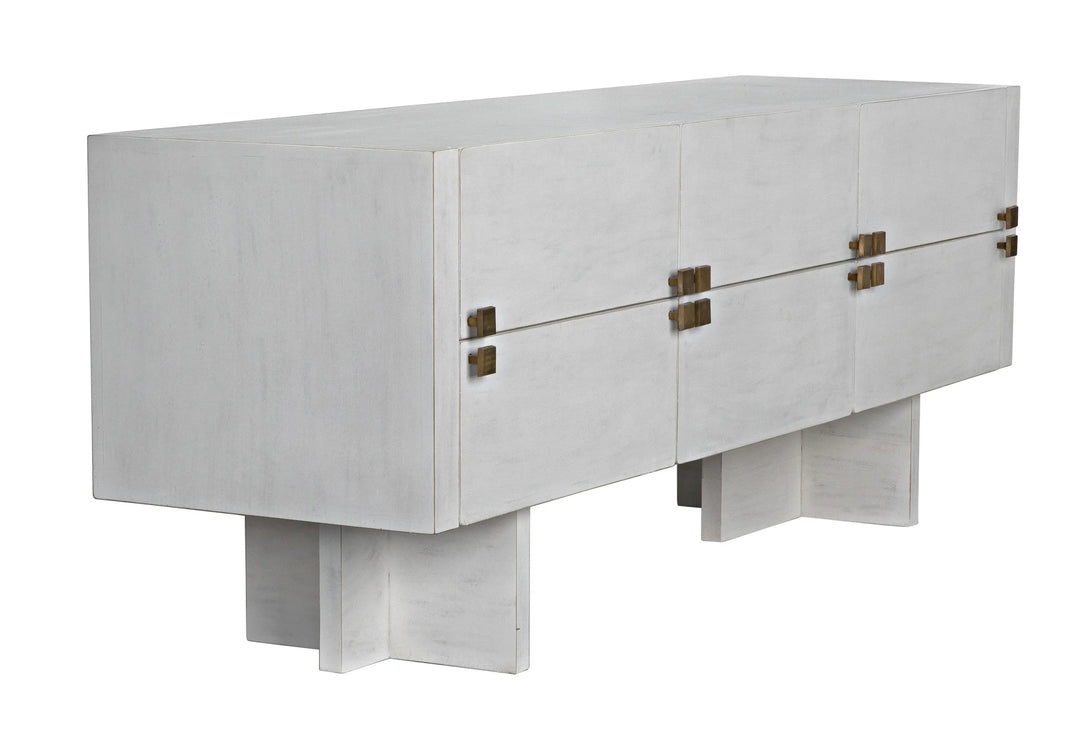 American Home Furniture | Noir - Amidala Sideboard, White Wash