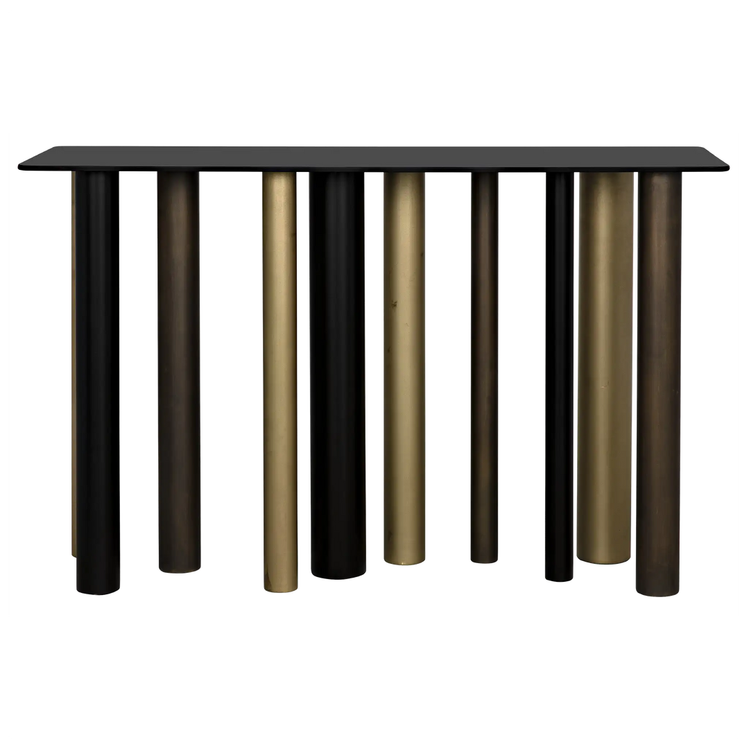 American Home Furniture | Noir - Tessio Console, Steel