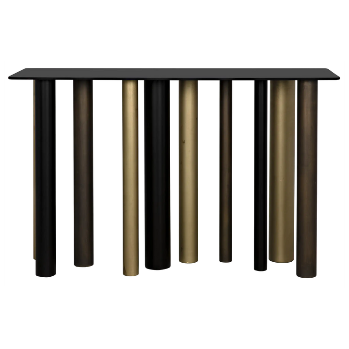 American Home Furniture | Noir - Tessio Console, Steel