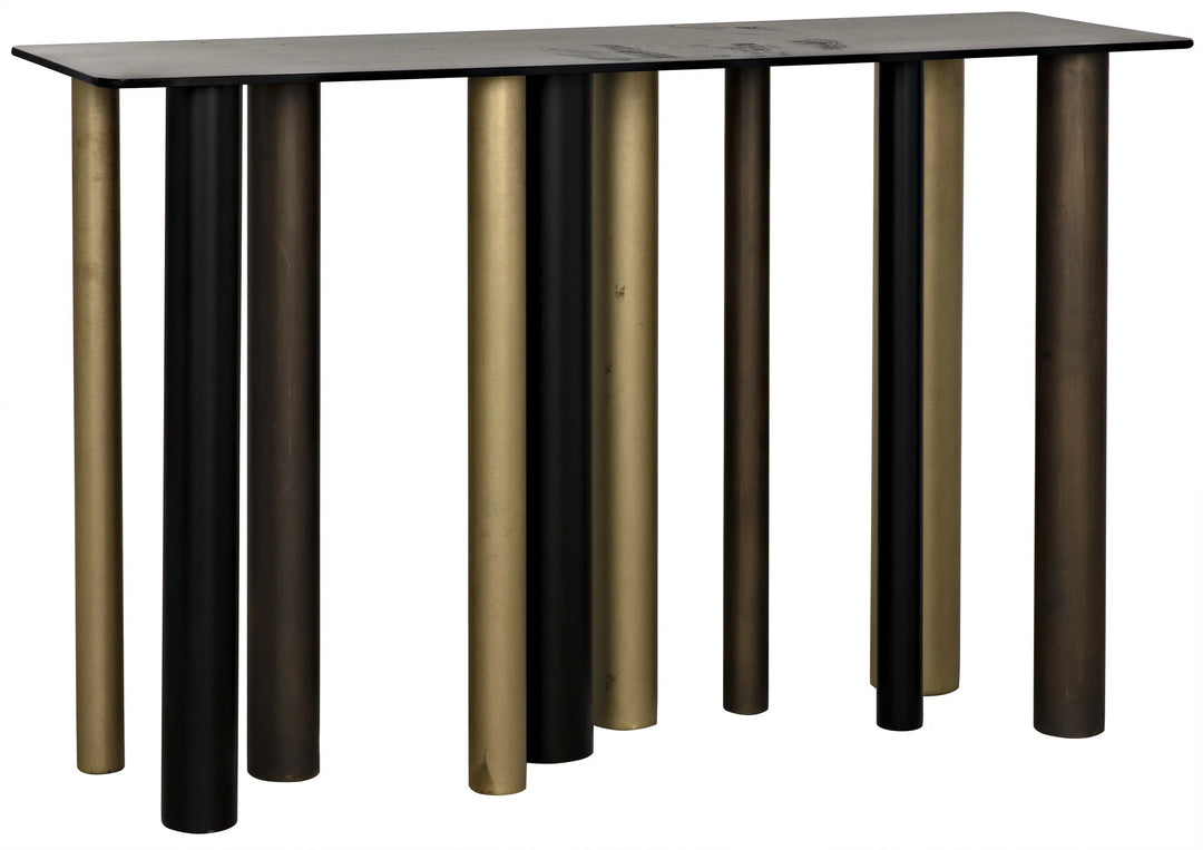 American Home Furniture | Noir - Tessio Console, Steel