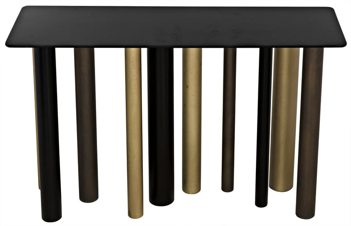 American Home Furniture | Noir - Tessio Console, Steel