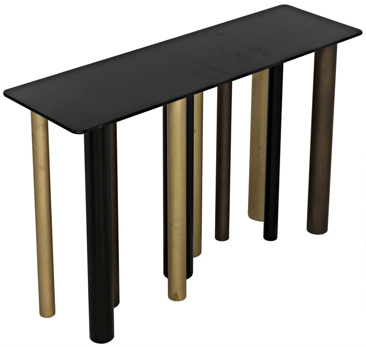 American Home Furniture | Noir - Tessio Console, Steel