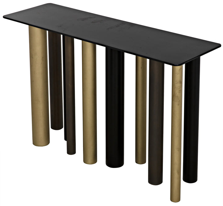 American Home Furniture | Noir - Tessio Console, Steel