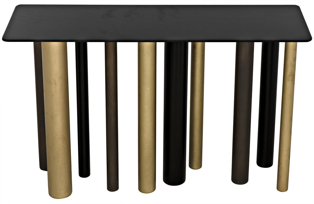 American Home Furniture | Noir - Tessio Console, Steel