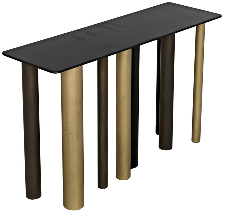 American Home Furniture | Noir - Tessio Console, Steel