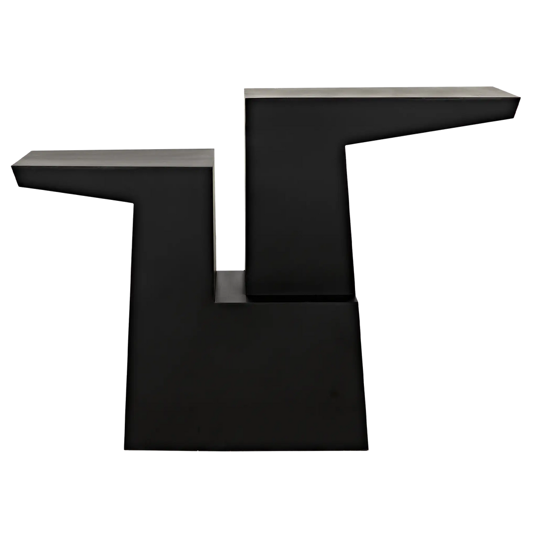 American Home Furniture | Noir - Jazz Console, Black Steel