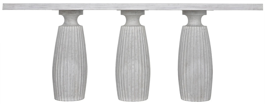 American Home Furniture | Noir - Evelyn Console, White Wash